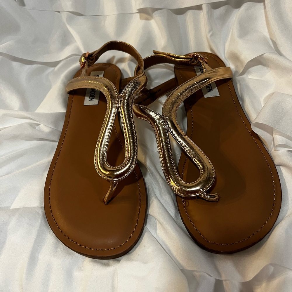 Rose gold Steve Madden sandals